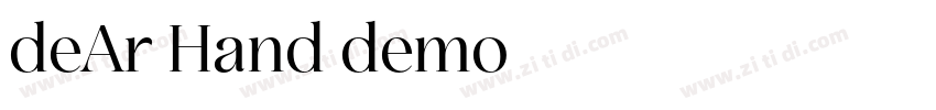 deAr Hand demo字体转换